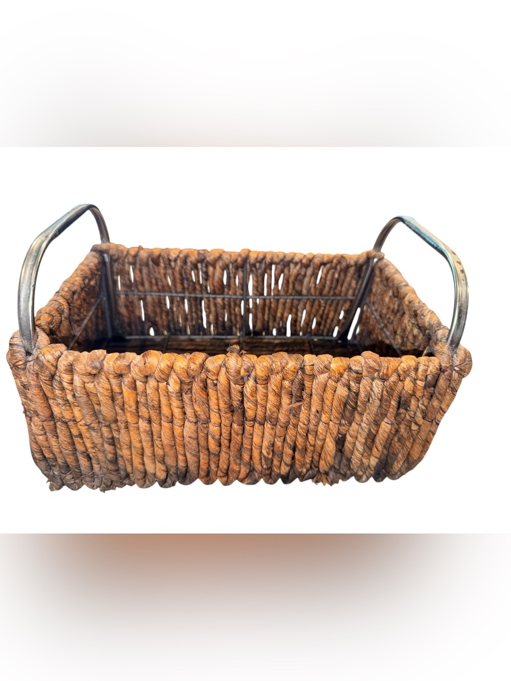 Woven Seagrass Rectangular Storage Basket